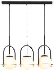 Jupiter 1916 - Luster na lanku ROSSO 3xE27/15W/230V čierna