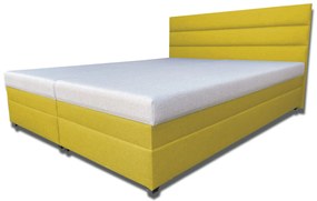 Manželská posteľ 160 cm Rebeka (s pružinovými matracmi) (horčicová). Vlastná spoľahlivá doprava až k Vám domov. 1030906