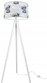 Detská stojacia lampa Cone, 1x textilné tienidlo so vzorom, (výber z 2 farieb konštrukcie)