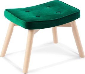 SOFOTEL Kreslo s opierkou na ruky a podnožkou Norse 2046 - tmavozelené