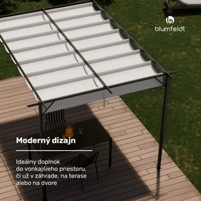 Blumfeldt Pantheon Robust, pergola, 3 x 4 m, práškovo lakovaná oceľ odolná voči poveternostným vplyvom