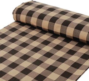 Biante Bavlnený oválny obrus Olivia OL-017 Hnedo-béžová kocka veľká 120x200 cm