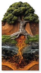 drevko |  Strom života Deväť svetov  70 x 385 cm