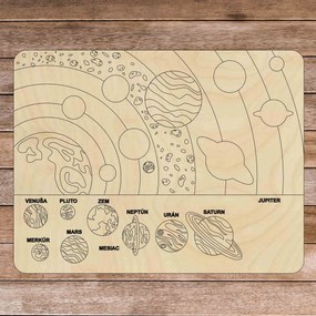 SENTOP | Drevené montessori puzzle - Slnečná sústava 10 dielikov | SENTOP H022