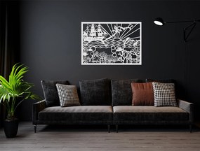 drevko Drevený obraz na stenu Podmorský svet Rozmer obrazu: 31,5 x 44,5 cm, Farba dekorácie: Čierna