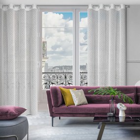 ZÁVES NA KRÚŽKOCH HANIA 140X250 CM VZOROVANÁ
