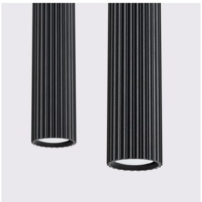 Čierne závesné svietidlo Gleam – Sollux