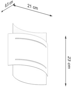 Sollux SL.0981 - Nástenné svietidlo HESTIA 1xG9/40W/230V čierna