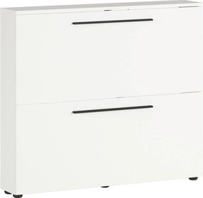 XXXLutz VÝKLOPNÁ SKRINKA NA TOPÁNKY, biela, 100/85/19 cm - Online Only drobný nábytok - 001258021901