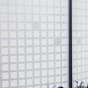 Novoterm Štvrťkruhový sprchový kút NV-Pixel 90x90 chróm/potlač - bez vaničky