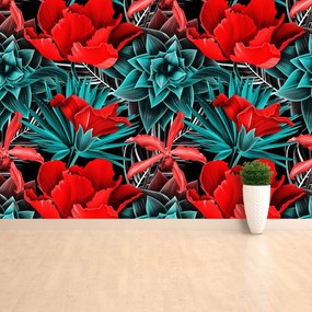 Fototapeta Vliesová Tropické kvety 416x254 cm