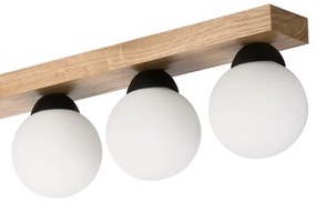 Prisadený luster MATTE 2xE27/15W/230V + 3xG9/5W/230V čierna/dub