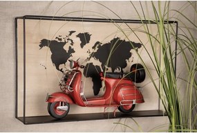 Dekoratívny retro model červený scooter - 30*11*17 cm