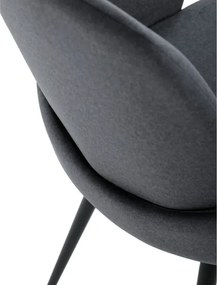 Jedálenská stolička zamatová, sivá DCL-X7129 GREY2