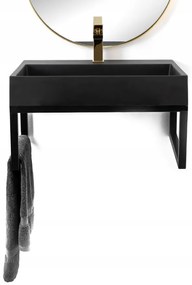 Rea Goya závesný rám pre umývadlo 70 x 46 cm, čierna, REA-U8668