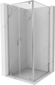 Mexen Exo, výklopná sprchová kabína, dvere 120 cm + bočná stena 120 cm, transparentné sklo, chróm, 8182-120-120-01-00