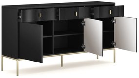 Komoda Maggiore 154,5 cm černá/zlatá