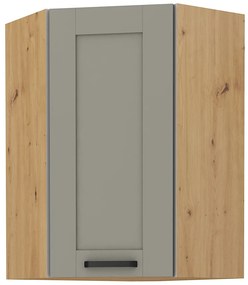 Horná rohová kuchynská skrinka Lucid 58 x 58 GN 90 1F (dub artisan + claygrey). Akcia -6%. Vlastná spoľahlivá doprava až k Vám domov. 1045503