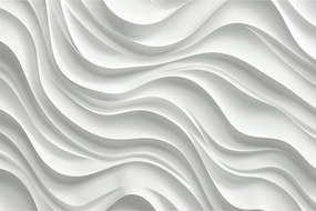 Obraz - 3D biele vlny (90x60 cm)