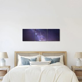 Obraz - Pohľad do vesmíru (s hodinami) (90x30 cm)
