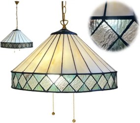 Luster do obývačky Tiffany vitráž ATRIA double chain Ø40 2*E27