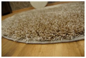 Kusový koberec Shaggy Narin béžový kruh 80cm