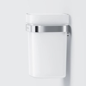 Sklenený pohár na zubné kefky AM.PM Func A8F34300 nástenný, chróm