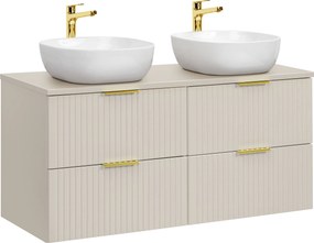 Comad Kúpeľňová skrinka s doskovými umývadlami set Adel Cashmere 120 kašmír