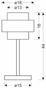 Stolná lampa SPIEGA 1xE27/60W/230V zlatá/čierna