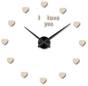 Moderné nalepovacie nástenné hodiny | 3D hodiny 12P014-Wanduhr HEU-