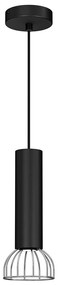 Luster na lanku DANTE 1xGU10/25W/230V čierna/lesklý chróm