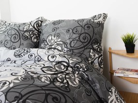 XPOSE ® Prodloužené bavlněné povlečení AMÉLIA - šedá, 140x220, 70x90