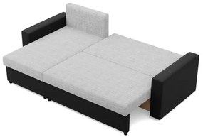 Rohová rozkladacia sedačka LUNA sivá / čierna