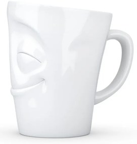 Biely spokojný porcelánový hrnček s uškom 58products, objem 350 ml