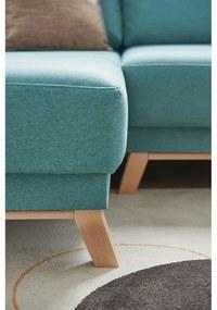 Tyrkysovomodrá variabilná rozkladacia rohová pohovka Bonami Selection Pop