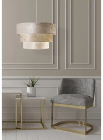 Duolla - Luster na lanku LUNETA 1xE27/40W/230V pr. 45 cm krémová