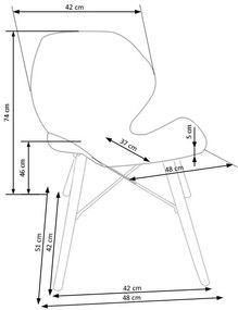 Jídelní židle K281 bílá