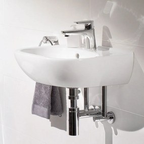 VILLEROY &amp; BOCH O.novo Compact závesné umývadielko s otvorom, s prepadom, 450 x 350 mm, biela alpská, 53604501