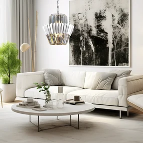 Luster Donna, 1x krištáľové/chrómové kovové tienidlo, (fi 45cm), ch