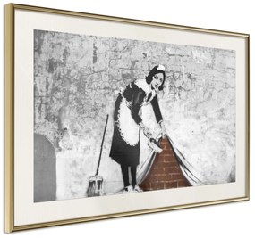 Artgeist Plagát - Maid [Poster] Veľkosť: 90x60, Verzia: Zlatý rám s passe-partout