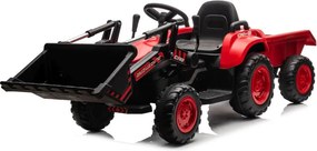 LEAN CARS Elektrický traktor s lyžicou BW-X002A červený
