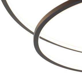 Stropné svietidlo čierne 78 cm vrátane LED 3-stupňového stmievača - Rowin
