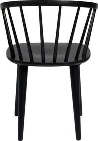 Čierna jedálenská stolička z dreva kaučukovníka Rowico Carmen