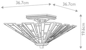 Quoizel QZ-MAYBECK-F - Stropné svietidlo Tiffany MAYBECK 2xE27/60W/230V