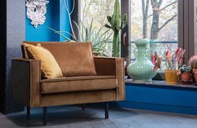 BePureHome Rodeo zamatové dizajnové kreslo - Antracitová