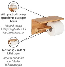Nástenný bambusový držiak na toaletný papier Duo Bambusa – Wenko
