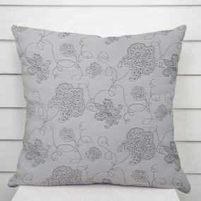 Biante Dekoračná obliečka na vankúš TF-083 Kvetované ornamenty na sivom 70 x 90 cm