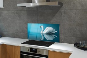 Nástenný panel  Swan vo vode 120x60 cm