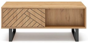 Konferenčný stolík v dekore duba v prírodnej farbe 55x110 cm Madona - Marckeric