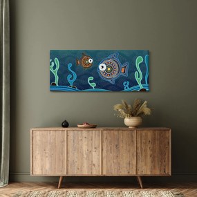 Obraz - Maľované rybičky (120x50 cm)